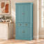 Armoire de cuisine de 172 cm de hauteur avec 4 tiroirs, salle à manger - Bleu lac-159761588
