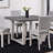 Transitional Dining Table Gray Wood Rectangle Trestle Base-1601317878