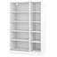 Garde-robe blanche à 3 portes avec tablettes extérieures attrayantes