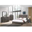 Mobilier de chambre à coucher moderne de style transitionnel en bois avec poignées de bar 1 pièce