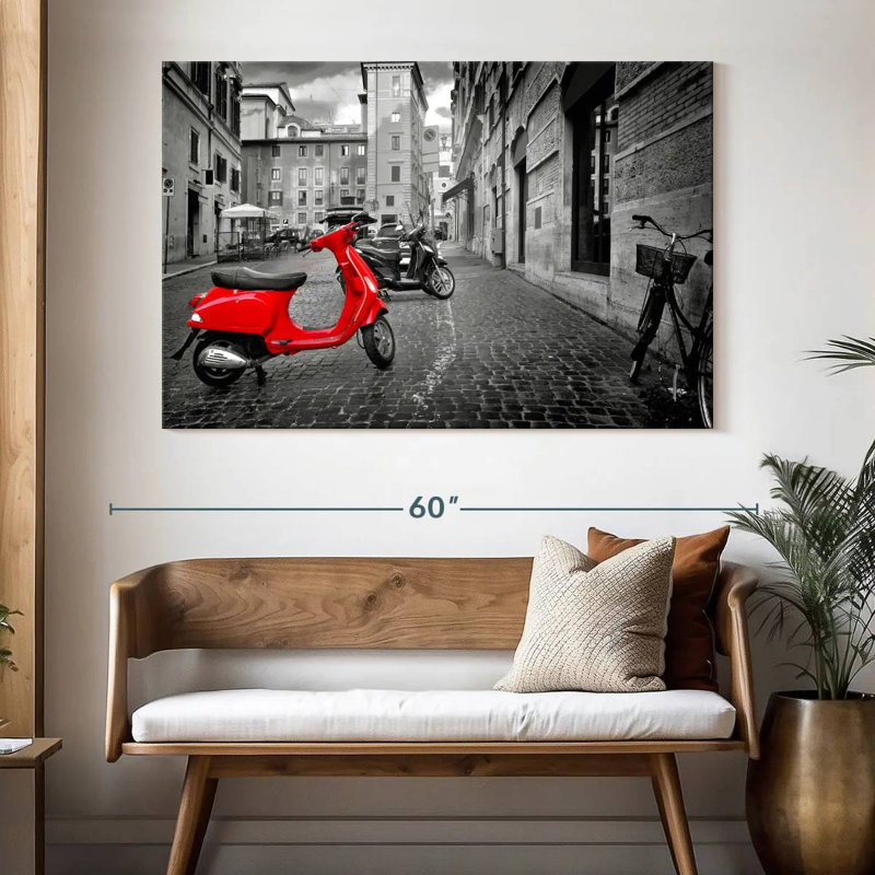 Sireci Red Vespa Pop, 34" H x 51" W