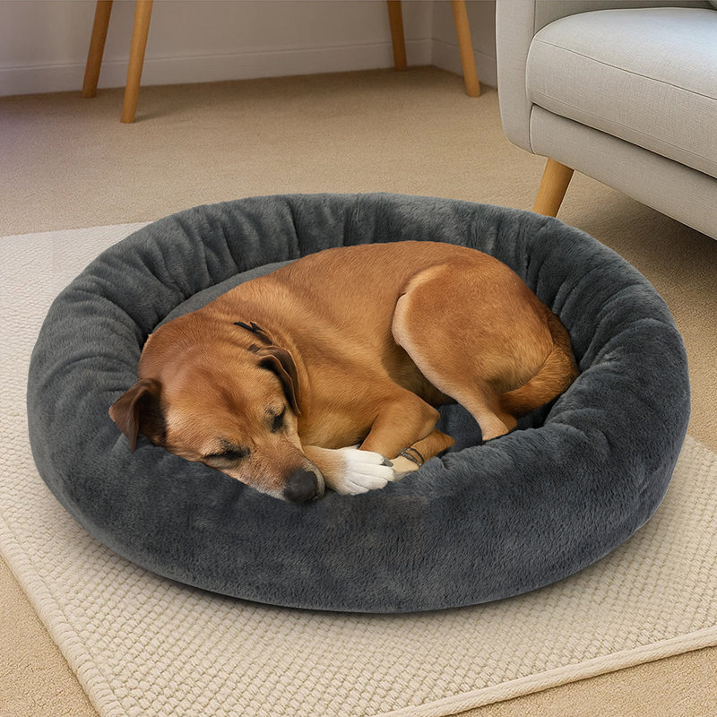 Faux Fur Pet Bed, 19cm H x 70cm W x 90cm D