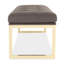 Banc d'appoint en velours Dahlia - Chocolat