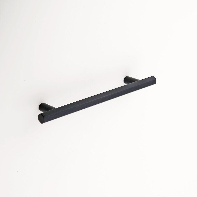 Madelyn Carter Abigail Solid Brass Drawer Pull, 6", Matte Black