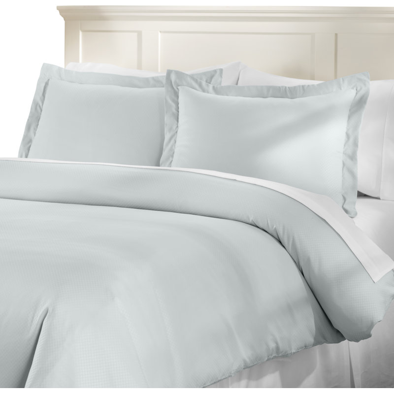 Basics Polyester Standard Duvet Cover, Full / Queen Duvet Cover + 2 Standard Shams, Gray