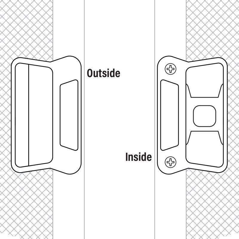 Plastique noir Prime-Line, loquet et poignée de porte à moustiquaire coulissante, convient aux portes à moustiquaire coulissante de qualité supérieure (paquet de 1)