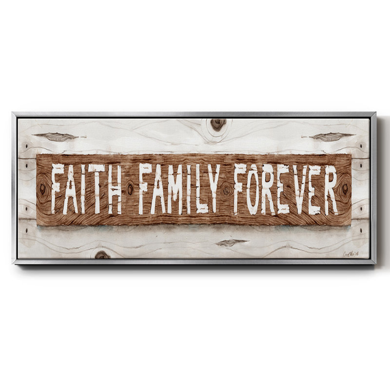 Faith Family Forever - toile encadrée, H 20 po x l 50 po