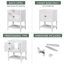 Base de meuble-lavabo 24 po seulement, structure en bois massif, armoire de rangement pour salle de bain avec portes et tablette ouverte, blanc