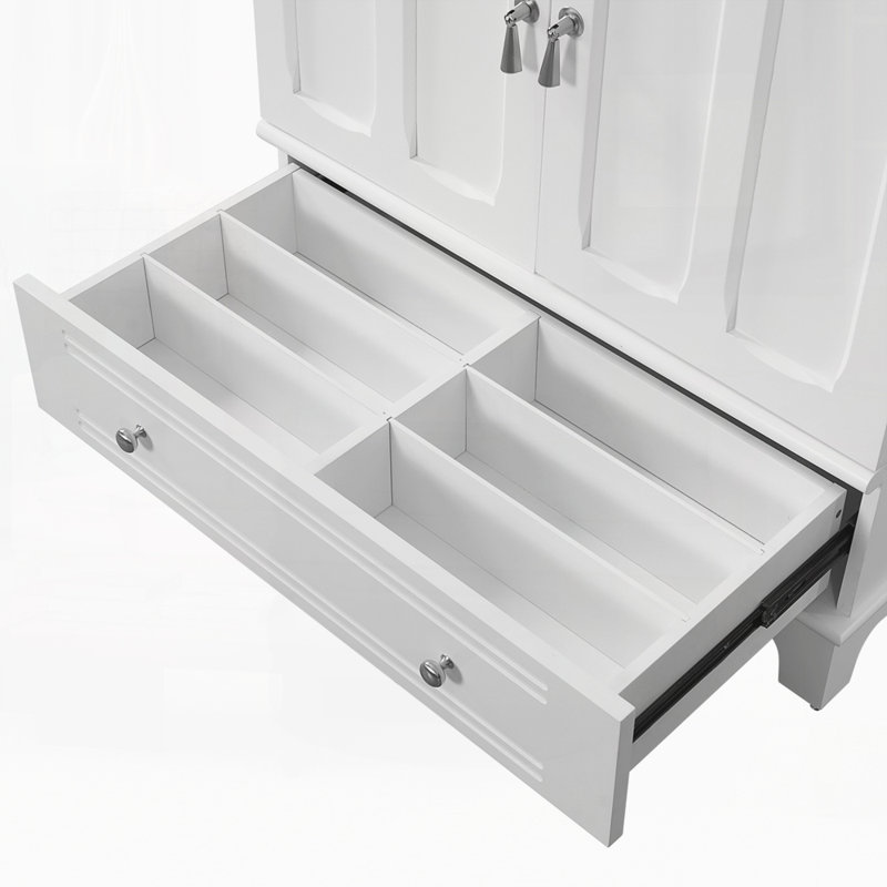 Meuble-lavabo 30 po avec lavabo en céramique, Blanc