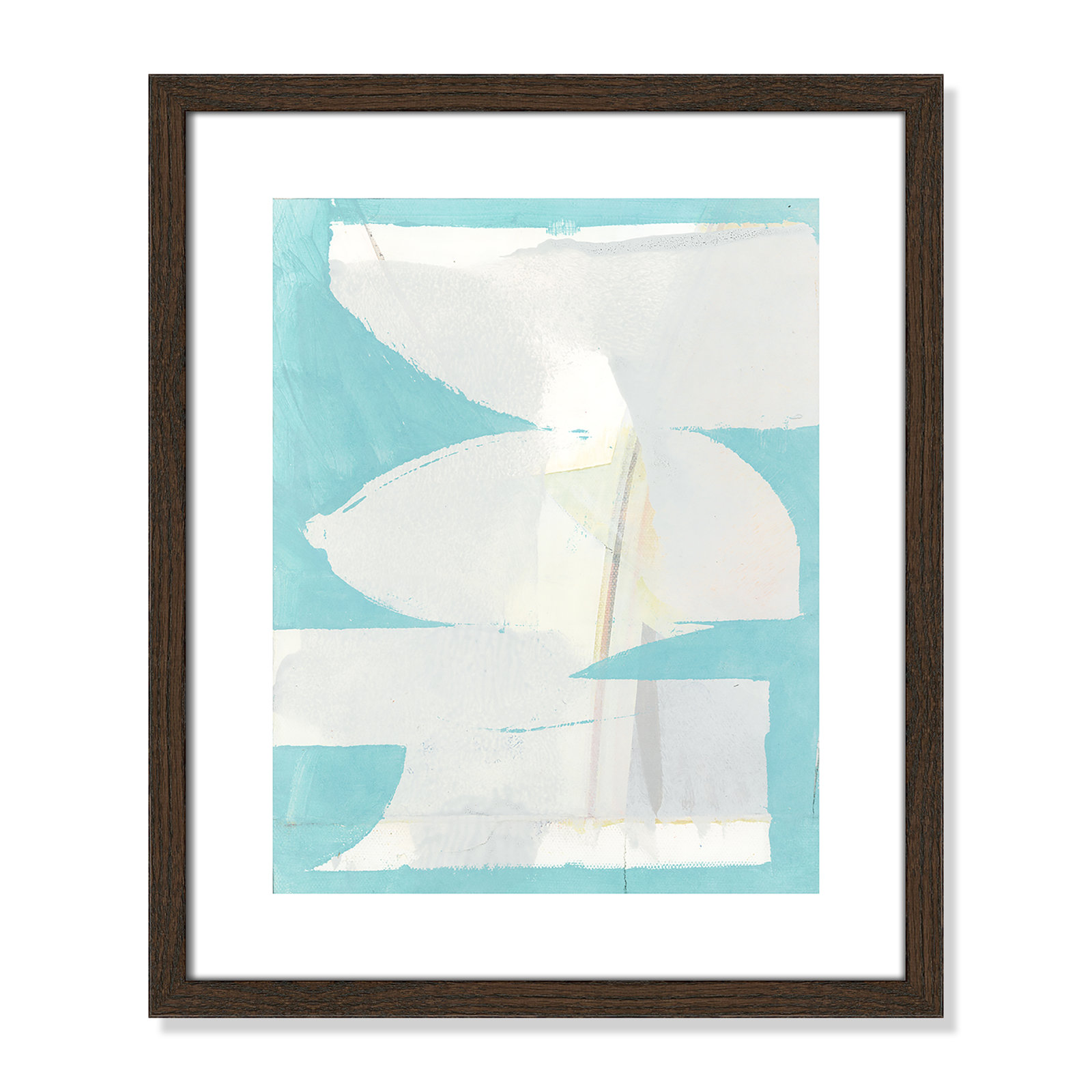 Nara "Carve I" Painting, 19" H x 16" W x 0.75" D, Brown Framed Paper