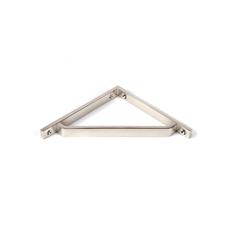 Barton Shelf Bracket, Polished Nickel, 15cm H x 5.9cm W x 1.5cm D