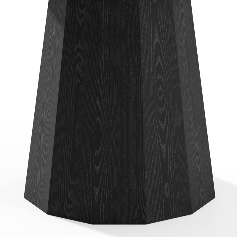Table de salle à manger en bois massif, Noir, noir, noir, noir, H 30 po x L 60 po x l 60 po