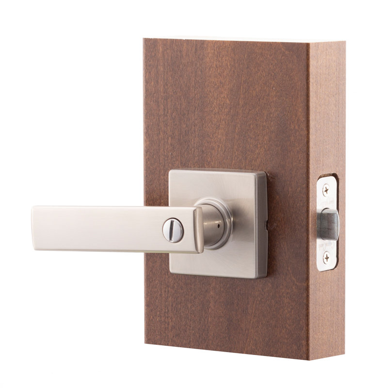 Poignée de porte résidentielle de style artisanal résidentiel, Acier inoxydable satiné