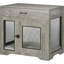 Chenil gris pour chien avec coussin moelleux et cage de rangement pour chiot avec tiroir fonctionnel