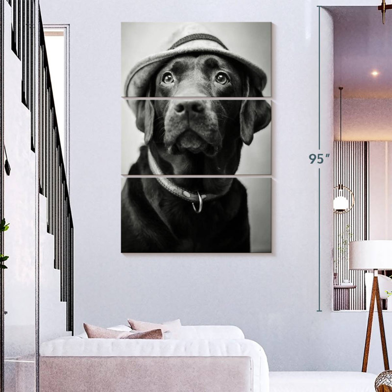 Brampt Black Labrador Boss, 74" H x 48" W