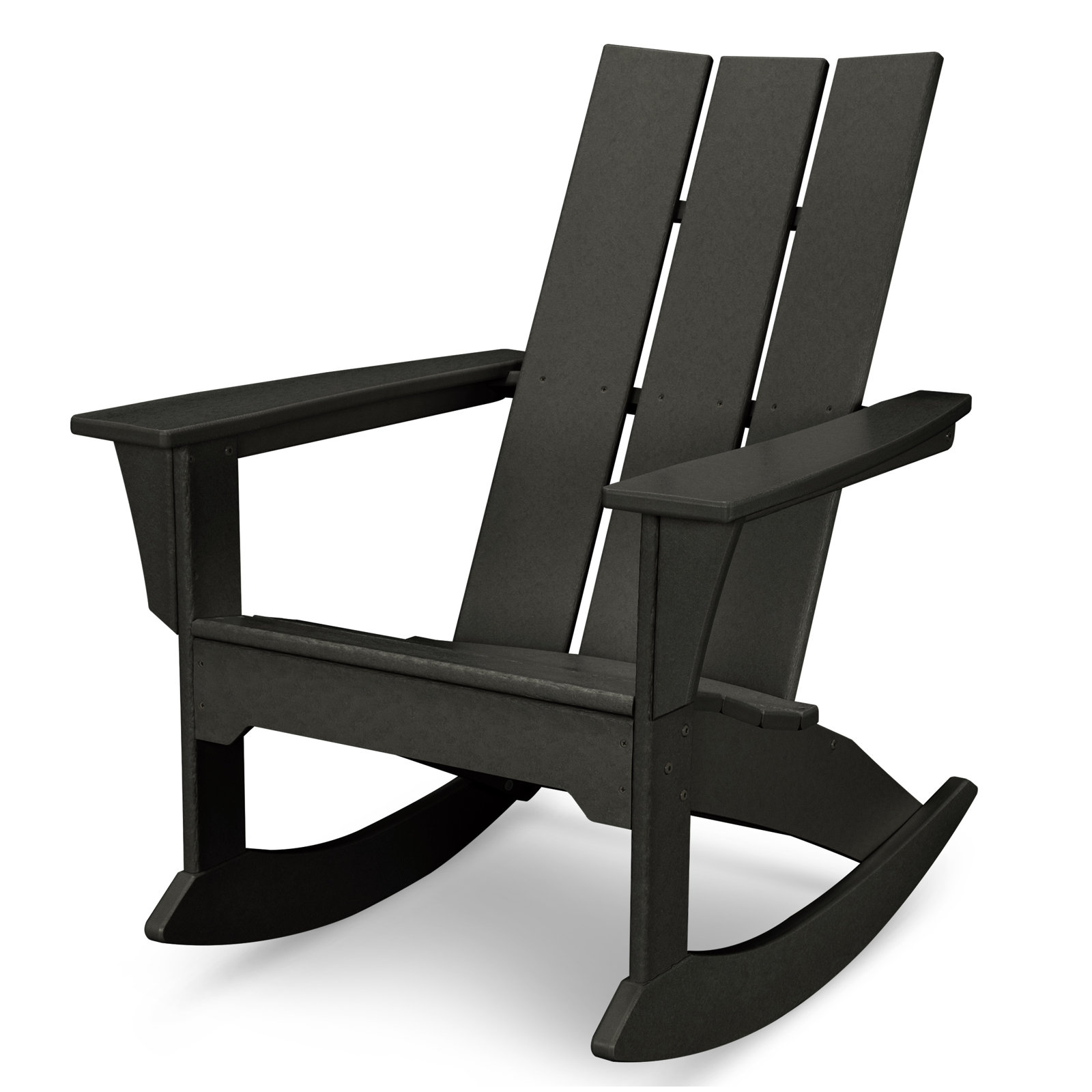 Modern Adirondack Rocker, Black