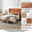 Janine Corduroy Upholstered Wingback Bed with Slat Kit and Solid and Manufactured Wood Frame-755779367-749801293