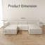 29.5" Corduroy Modular Fabric Foam Ottoman No Assembly Required-1140720268