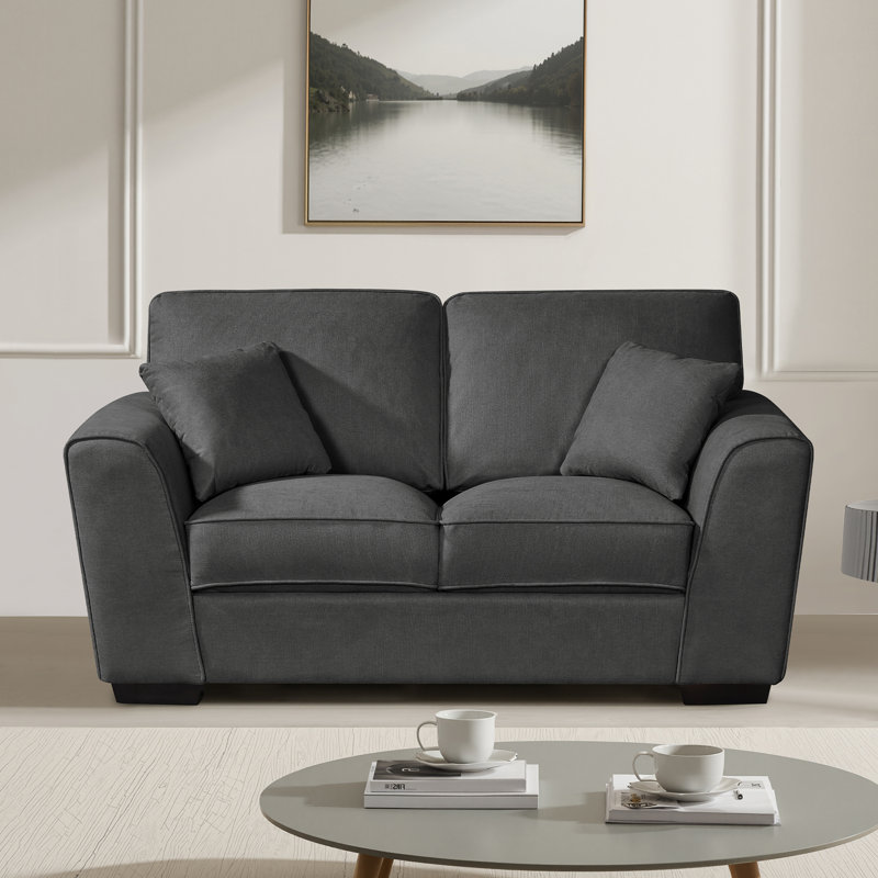 Alasha Fabric Sofa, 2, Dark Grey