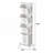 4-Tier Laundry Hamper Sorter, Laundry Storage Organizer With Wheels Removable Rolling Laundry Baskets, Bathroom Cart For Dirty Clothes, White