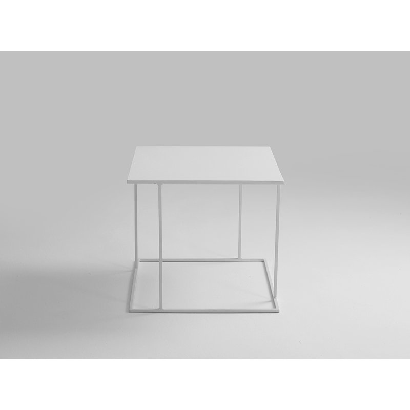 Prue Frame Coffee Table, H45 x L50 x W50cm, White