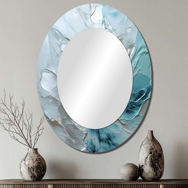 Miroir mural argenté, 40 po x 30 po