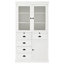 Armoire de rangement avec portes en verre Vintage 72 po H, 40 po x 20 po-129225931