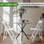 Chaise pliante simple rembourrée en plastique noir-1126831125