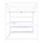 Lit mezzanine double blanc avec bureau polyvalent et tablettes de rangement au fini - peu encombrant-499315314-499315315
