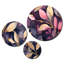 Ensemble de salon floral mauve à feuilles mauves et or