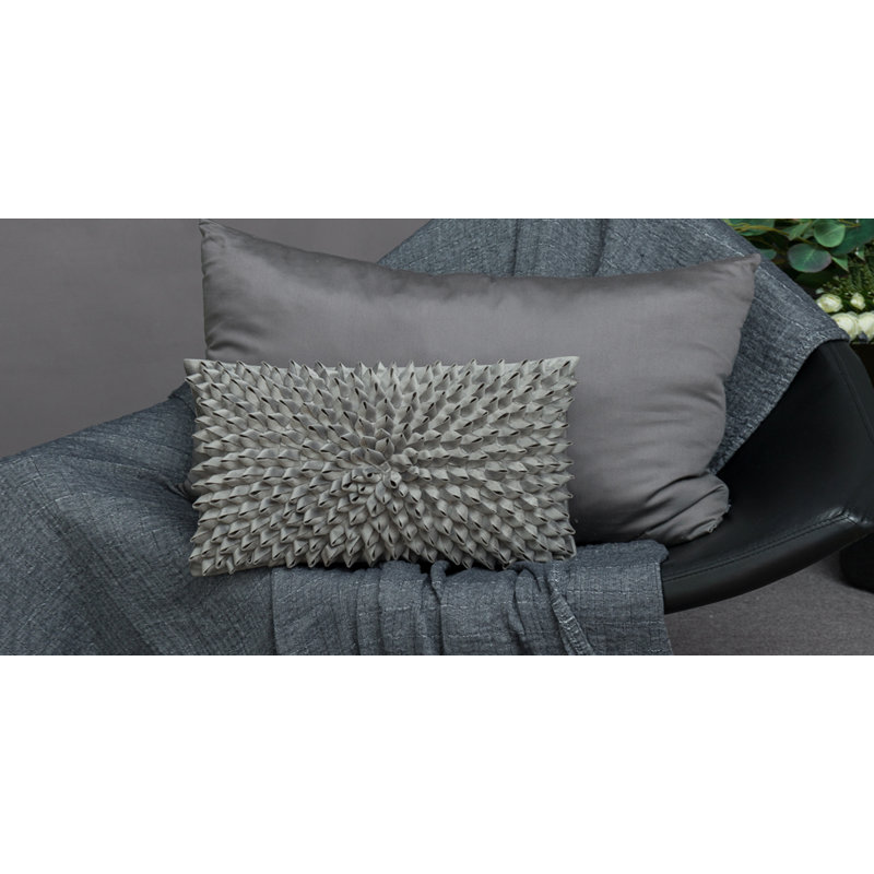  Housse de coussin rectangulaire, Gris