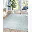 Tapis marocain moderne en laine noué à la main bleu clair marocain