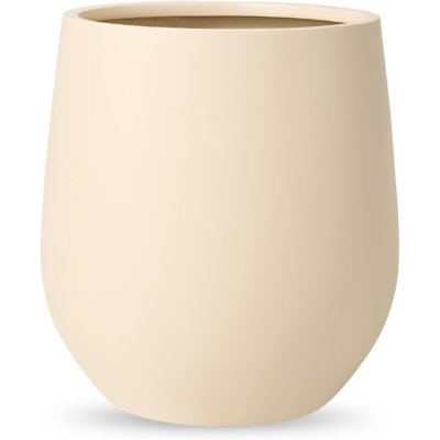 Petit pot d'intérieur / extérieur Corso Fiberstone - Kilim beige H 12,5 po (ouverture 9 po)