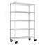 6 tablettes utilitaires avec roulettes et une hauteur réglable, solution de rangement en acier au carbone pour balcon domestique - P 17,7 po x l 47,2 po x H 76,7 po, tablettes rotatives à 360 °, gymnase de cuisine vertical-118929784