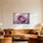Plantes et fleurs, rose mauve, reproduction d'art sur toile-541147731