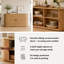 Buffet entièrement assemblé avec portes coulissantes et tablettes réglables 60 po Stilo-1616859883