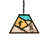 Rustic Lodge 6 - Light Antique Copper Pool Table Lights Pendant
