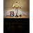 Simonson Tiffany Table Lamp Beige Stained Glass Shade And Base LED Bulbs Included-132211568