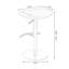 Chaise d'appoint blanche sans dossier (ensemble de 2)