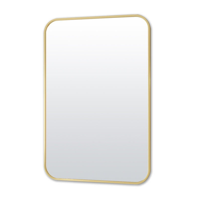 Odean Rectangle Metal Large Wall Mirror, 47" x 29", Gold