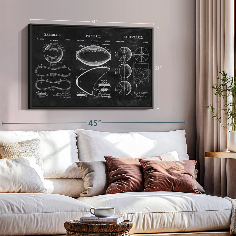 Balls Compilation BW, brevet sur toile, H 21 po x l 31 po