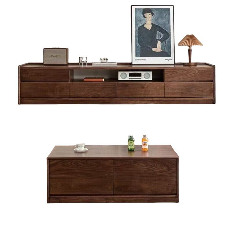 Grande table basse avec meuble télé et rangement