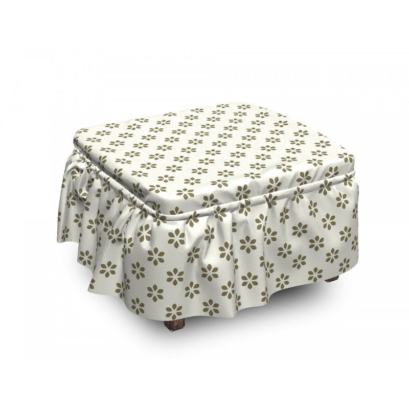 Housse pour repose-pieds abstract fleur
