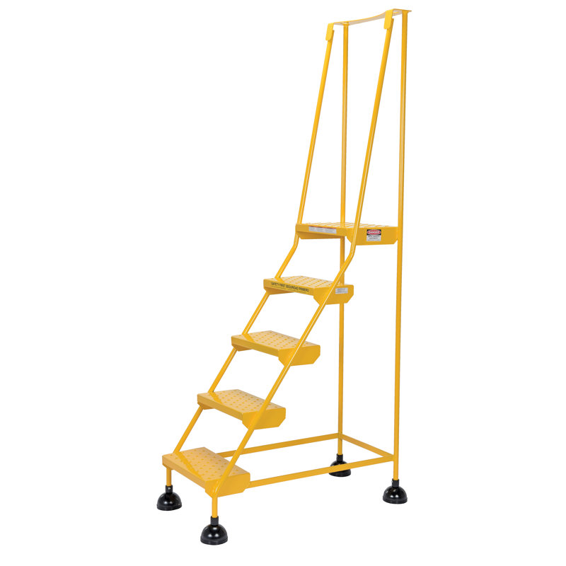 Atlantic 5 - Step Steel Step Stool, Yellow