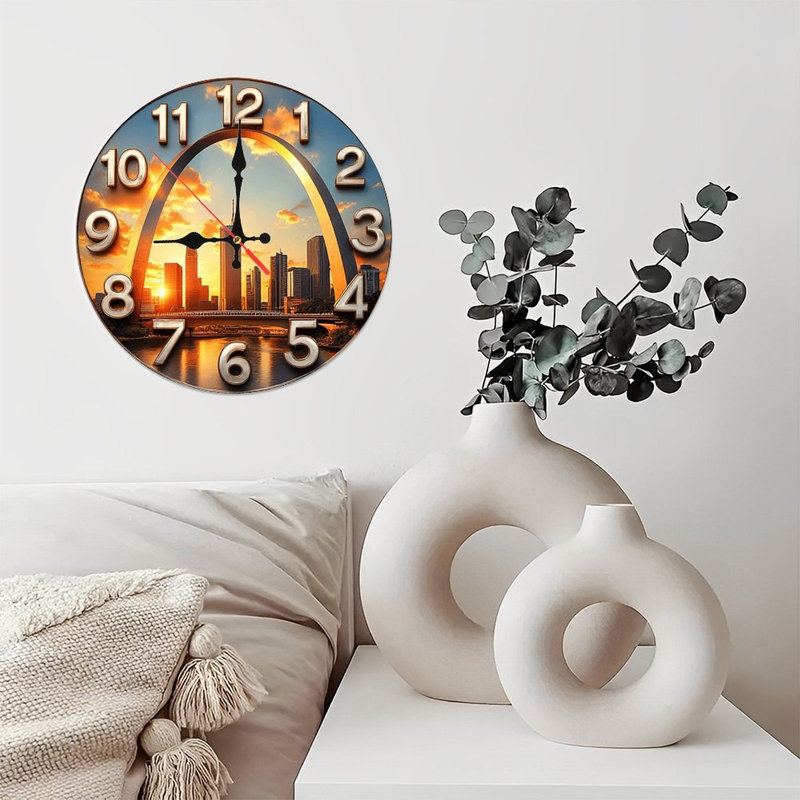 Horloge murale coucher de soleil