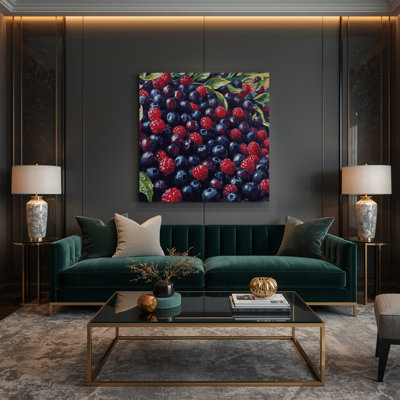 «Fruit Boysenberry», art mural sur toile mauve
