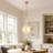 1 - Light Modern Brass Triangular Frame Integrated LED Globe Pendant Light