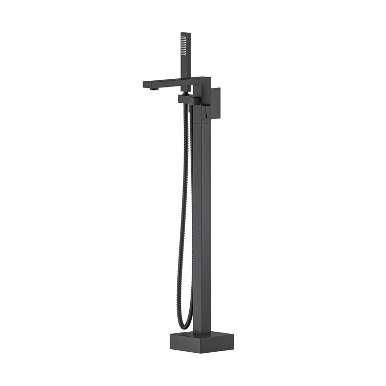 Cube Floor Tub Spout with Diverter