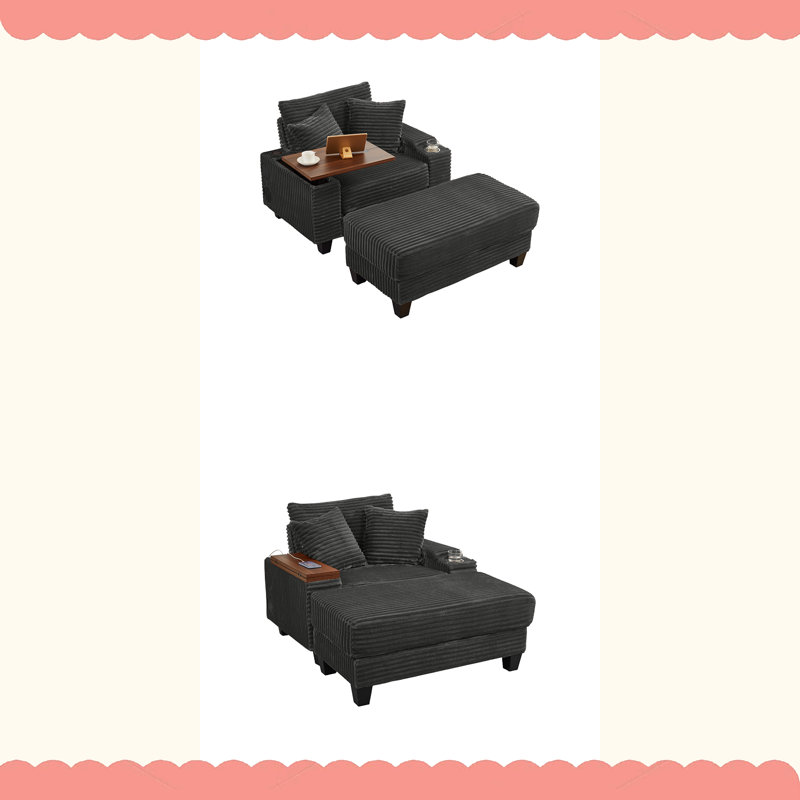 Canapé avec accoudoirs avec rangement Fluffy