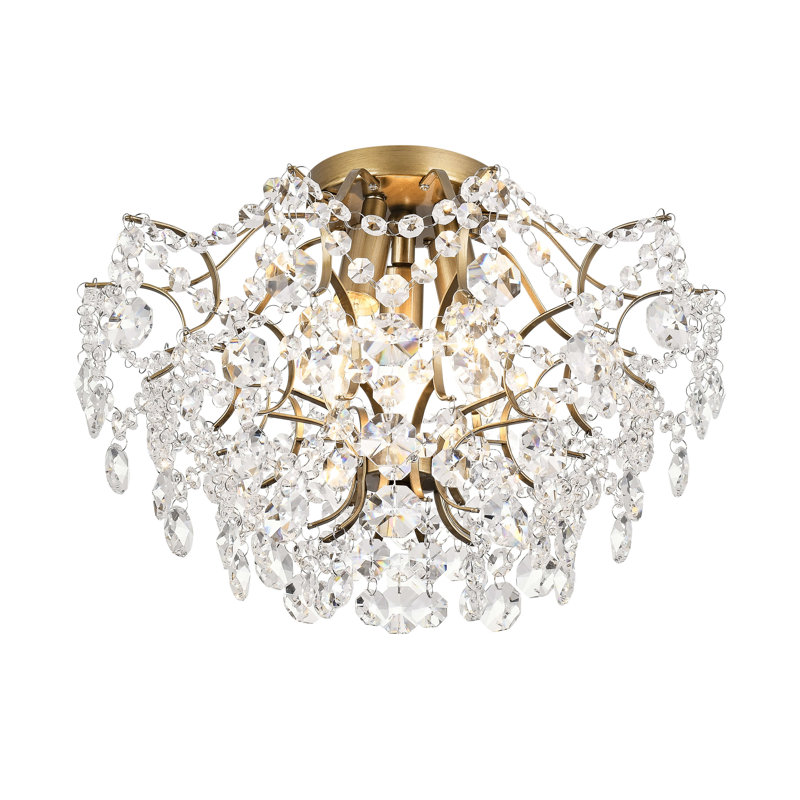 Havant 3-Light 15.8'' Brushed Brass Flush Mount